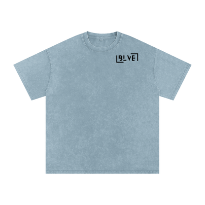 1.o.K BLVE "TWIY" Snow Washed Oversized Cotton T-Shirt